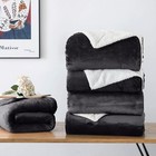 Premium Sherpa Fleece Blanket Ultra Soft Throw Reversible Warm Bedding King