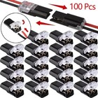 50 Pcs Double-wire Plug-in Connector  Cable Clamp Locking Buckle  Awg 18-22 Us  