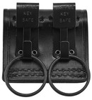 Black Leather Duty Belt With Key Holder - Officer Accessory  Law Enforcement Gea