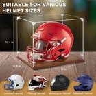 Football Helmet Display Case Full Size  Thickened Uv Protection Clear Acrylic