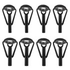 Litoexpe 8 Pieces Fishing Rod Tip Repair Kit  Black Stainless 8 Sizes  8pcs 
