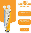 Epoxy Crack Repair - 6 Ounces  Crack Filler For Concrete  Brick  Leaks   Clear E