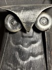 Vintage Metal Owl Hanging Key Ring Holder Rack Hong Kong Distressed Dark Gray B5