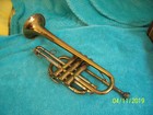 50 s Croydon Cornet Brass Finish Tweed Case Plays Ok As Is Holton Stencil   W mp