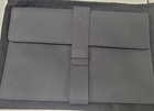 Ferrari Leather Document Pouch Holder With Cover Bag Gray 12 5  X 8 5 