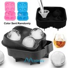 10x Ice Balls Maker Round Sphere Tray Mold Cube Whiskey Ball Cocktails Silicone