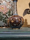 Japanese Cloisonne Bottle Vase Unique Enamel Japan Meiji Era