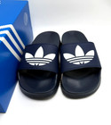 Adidas Adilette Lite Slides Trefoil Logo Collegiate Navy Men s Sandal Fu8299