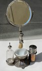 Antique Pairpoint Mfg  Co  Quadruple Plate Gentleman   s Shaving Stand   Vanity Se