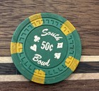 South Bowl Card Room 50c  0 50 Sacramento  California Poker Gaming Casino Chip