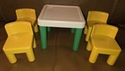 Little Tikes Dollhouse Family Kitchen Furniture Table With 4 Chairs Lot Vintage 