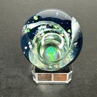 Contemporary Handmade Art Glass Marble 1 37  Opal Vortex Mib  Uv Colors  Swirls