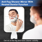 Heated Shower Mirror Fogless For Shaving  Lighted Shower Mirror  Anti-fog Shower