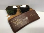 Ray Ban Aviator Sunglasses B l Bausch   Lomb Gold Frame Green Lens W case 40s50s