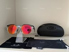 Vintage Oakley Hstn Sunglasses Oo9242 Clear black Frame Prizm Red Lenses