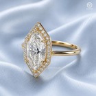 Igi 4 25 Ct Marquise Vs1 Lab Grown Diamond Women Engagement Ring 14k Yellow Gold
