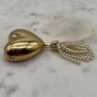 Vintage Estee Lauder Small Golden Heart Compact Lucidity Powder Medium 02  06 Oz