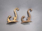 Pair Of Cast Iron Original Antique vintage Style Rustic Coat Hook Hat Hook Rack