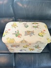 Vintage Pearl Wick Gay Time Quilted Vinyl Toy Chest Hamper Box Circus Clown Zoo