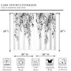 Eucalyptus Botanical Leaves Grey Floral 26 w X 24 l  pack Of 2  11 Grey White