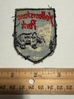 Vintage Yellowstone Park Souvenir Shield Patch Grizzly Bear Old Faithful Wyoming