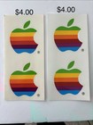 Vtg Rainbow Apple Macintosh Computer Stickers Decals Have 16 Sheets Of 2