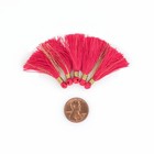 Red 3cm Silk Tassels 5 Pack