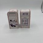 Set Of 2 Epcot Food Wine Fest 2019 Chef Mickey Trash Can Salt pepper Shaker R86