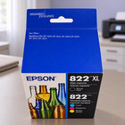 Genuine Epson 822xl T822xl-bcs High Capacity Black Standard Color Ink C m y