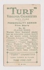Claire Dodd 1933 Turf Personality Series Film Stars Tobacco Card  63