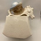 Cowboy Baby With Pistol And Rocking Horse - New  Japan  Nursery Planter  Rare