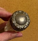 Antique Glass Dresser Vanity Powder Shaker Jar With Webster Sterling Lid 4 25 