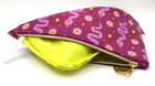 Ipsy Deep Berry Snake And Evil Eye Print Makeup Bag With Crystal Pull 5 X 7 Inch