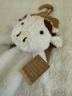 Nwt Levi   Emmie Feather Knit Plush White Cow Fluffy Security Blanket Baby Lovey