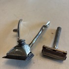 Lot- 1 Vintage Gillette Double Razor - 1 Solingen Germany Manual Clipper Antique