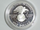 1991-s Uso 50th Anniversary Commemorative 90  Silver Dollar Proof Coin Box   Coa