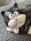 Vtg K   s Collection Cat Amy Lacombe Whimsical Whimsicat Laying Pet Bank 5   