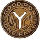Vintage New York City Nyc Subway Transit Authority Token Small Y Cutout   75 