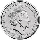 2017 Uk Queen s Beast Red Dragon Of Wales   5 2 Oz  999 Silver Coin In Capsule