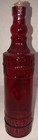 Holiday Xmas Glass Decorating Bottle 12 25    Tall Red W Cork Raised Design New