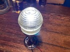 Vintage Perko Chrome 6  Stern Light   New Bulb Socket led  Glass Beehive Lens