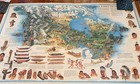 Vintage 1964 Canada s First People Pictorial Map Poster Doris Horwood Original