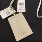     coach Lanyard Id Card Case Holder Im chalk  gold Hardware     