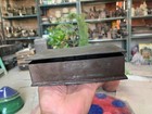 Vintage Hand Forged Old Tin Metal Made Book Shape Box Storage Container Box