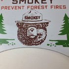 Vintage Smokey Bear Sign Topper - Forest Service Porcelain License Plate Topper
