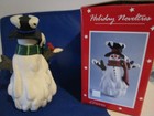 Vtg  Jcpenney  Dressed Snowman holiday Novelties   Wishes nib