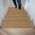 Nuanchu 15 Pcs Bullnose Carpet Stair Treads Non Slip Stairs Treads Washable B   