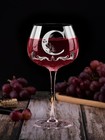 Personalized Monogram Gifts For Women - Customized Initial A-z Wine Glass 