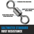 50 200pc Fishing Barrel Swivel 9 1320lb Stainless Rolling Swivel With Solid Ring