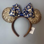 Disney Parks Pirates Of The Caribbean Gold Sequined Minnie Ears Headband Us Post